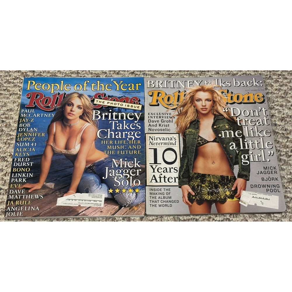 (2) Rolling Stone Britney Spears Magazine People of the Year Photo Issues Rare